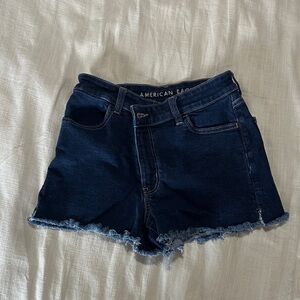 American Eagle Outfitters Women's Deep Blue Jean Shorts